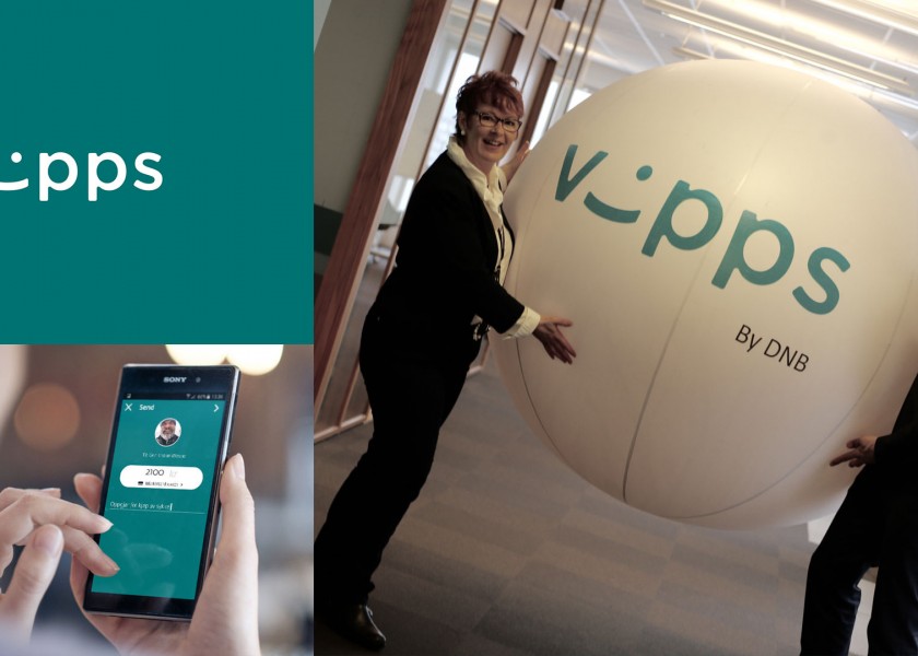 Solfrid B&oslash;e, VIPPS ansvarlig i Redningsselskapet og Rune Garborg, VIPPSdirekt&oslash;r i DNB.